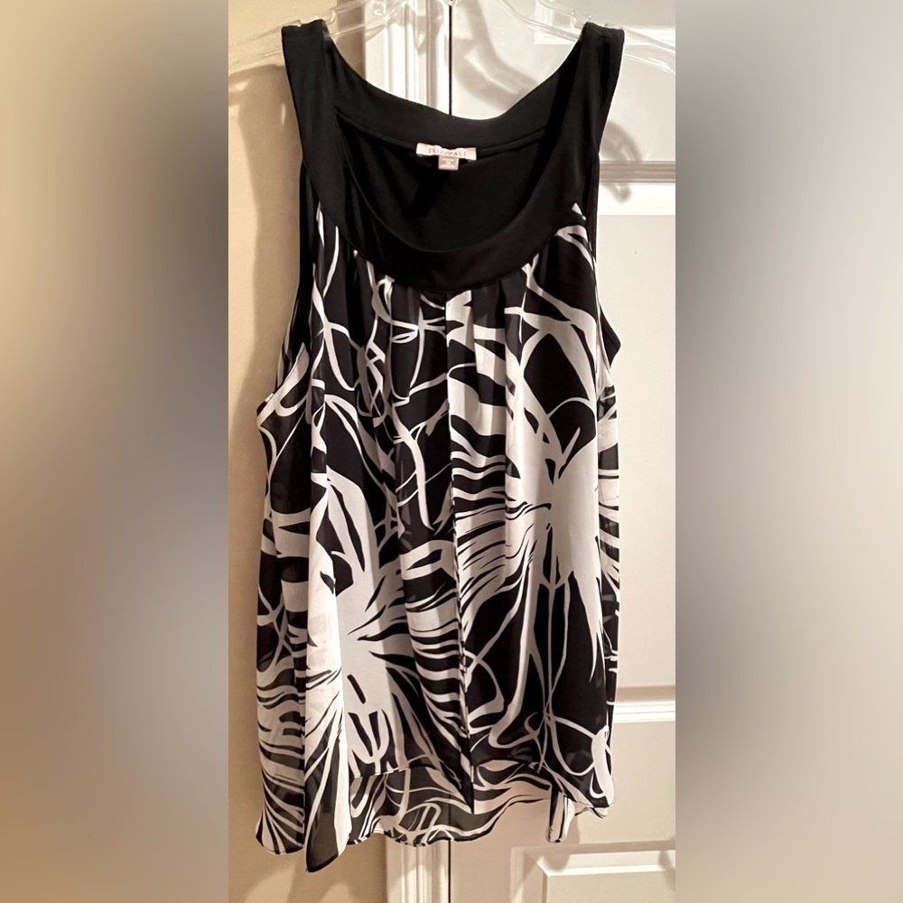 Women’s Black & White Roz & Ali Sleeveless Top